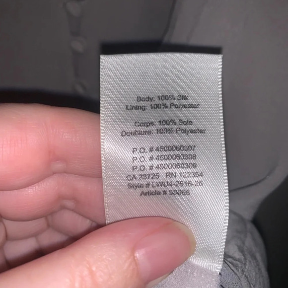 Wilfred Grey 100% Silk Cami Tank Top Button Front M - Picture 4 of 6